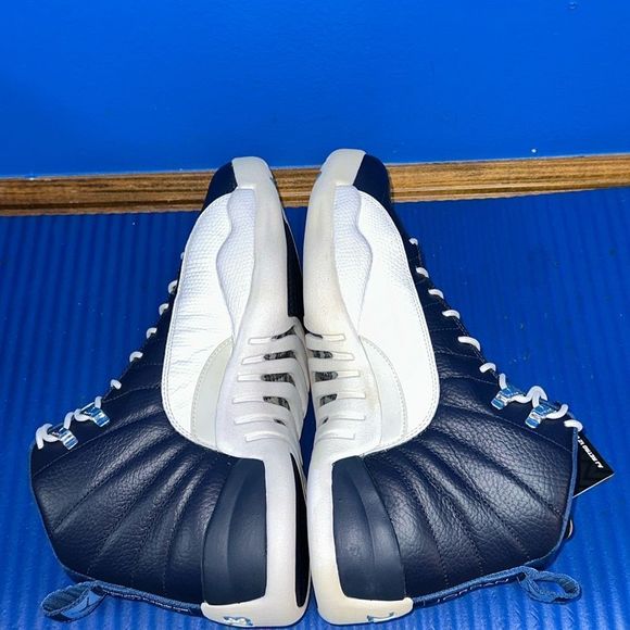 Size 12- Men’s Nike Air Jordan 12 Retro DS Obsidian Blue/White NWOT NEW 2012 - Picture 10 of 10